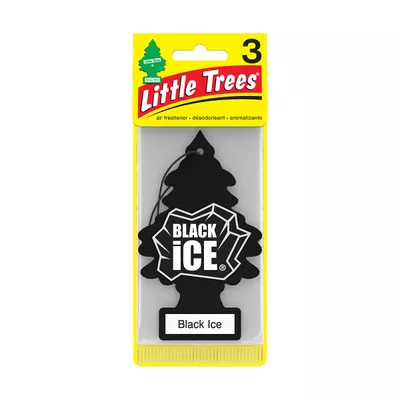 Little Trees Paper Air Freshener Black Ice 3pk
