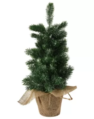 Kunstigt juletræ m/jute-fod, 45 cm