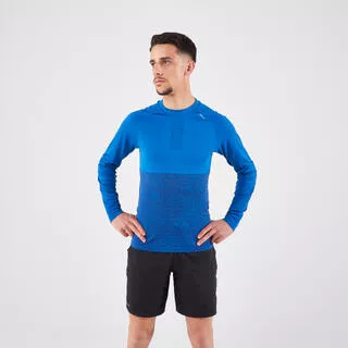 KIPRUN Maglia termica manica lunga running uomo RUN 500 CARE blu