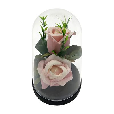 Cloche With Pink Roses