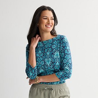 Petite Croft & Barrow® Boatneck Top