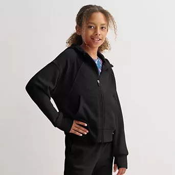 Girls 7-16 Tek Gear® Seamed Zip Front Hooded Jacket