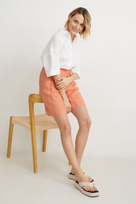 Linen shorts - high waist