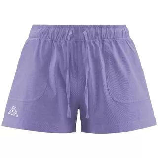 KAPPA pantaloncini da donna in cotone viola da fitness