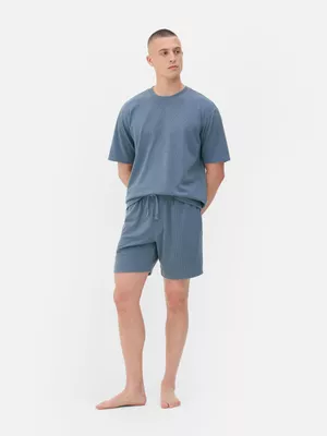 Pantalones cortos texturizados con cordón de ajuste