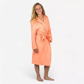 DECATHLON Accappatoio piscina donna MF cappuccio arancione
