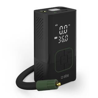 SBS Compressore Portatile Mini Pompa con Power Bank 3600mAh e Torcia LED