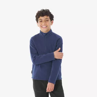 QUECHUA Pile montagna bambino MH100 1/2 ZIP blu