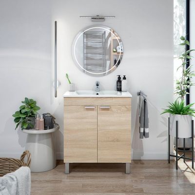 MUEBLE DE BAÑO NEXA ROBLE 70X45CM 2 PUERTAS