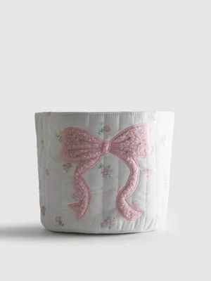 Cesta de almacenamiento suave con lazo en relieve