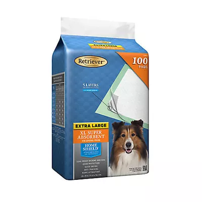 Retriever Unscented Super Absorbent Dog Training Pads, XL, 100 ct.
