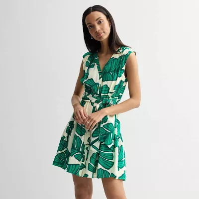 Women's Nine West Button Front Mini Dress