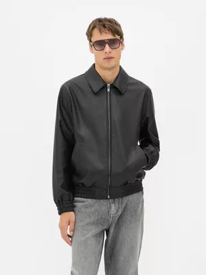 Chaqueta motera con cremallera
