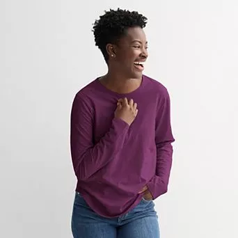 Women's Sonoma Goods For Life® Everyday Long Sleeve Crewneck Tee