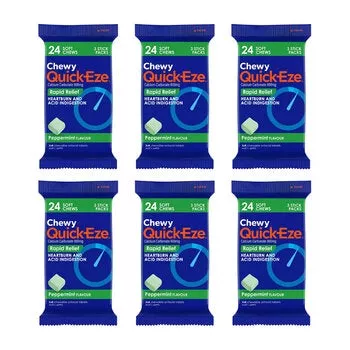 Quick Eze Chewy Peppermint 6 x 24 Pack