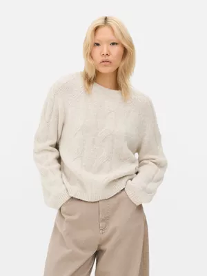 Jersey relajado de punto de ochos