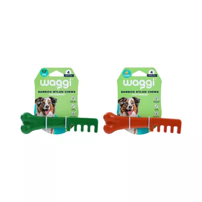 Waggi Bamboo Chew Toothbrush Assorted