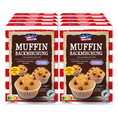 American Style Muffin Backmischung Classic 310 g, 8er Pack