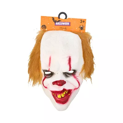 Halloween Latex Mask With Hair Assorted