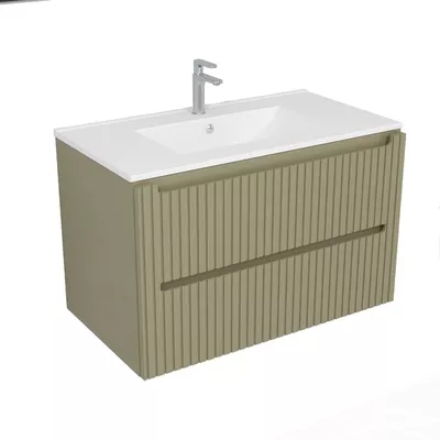 MUEBLE DE BAÑO BLUR 60CM VERDE 2 CAJONES