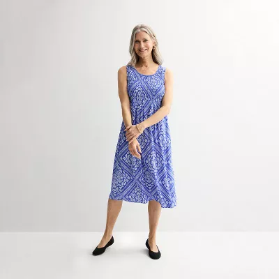 Women's Croft & Barrow® Smocked Midi Dress