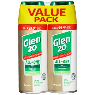 Glen 20 Disinfectant Spray Original 300g 2pk