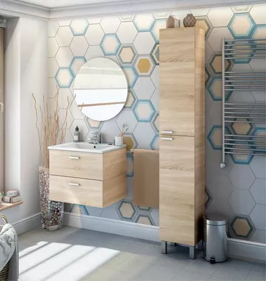 COLUMNA DE BAÑO ECOKIT ROBLE CANADIAN 30X182X25CM