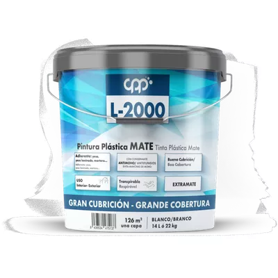 PINTURA PLASTICA BLANCA MATE 14L L2000