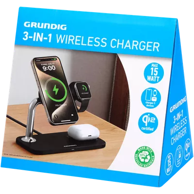 Bezdrátová nabíječka 3 v 1 Grundig