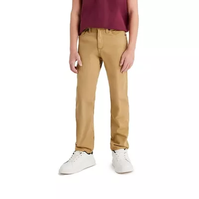 U.S. Polo Assn. Boys Stretch Twill 5-Pocket Straight Fit Pant, Sizes 4-18