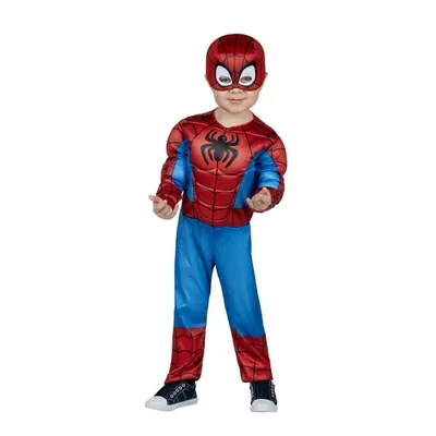 Marvel Spiderman Halloween Costume , Toddler Size 3T-4T, by Jazwares