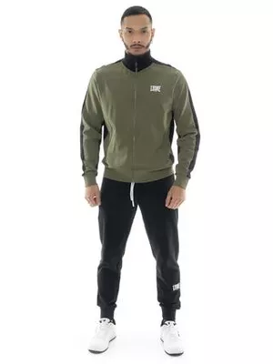 LEONE 1947 APPAREL Tuta da uomo in cotone non garzato con colletto e zip Leone Basic