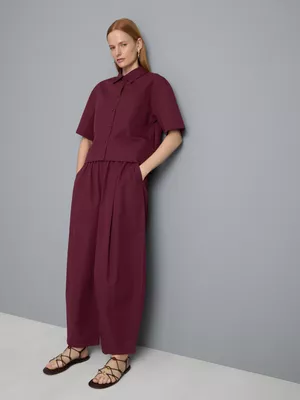 Pantalones bombachos con pinzas de tacto suave