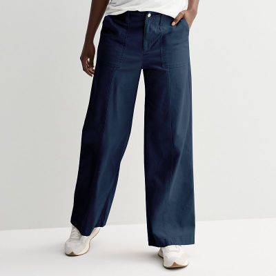 Women's Sonoma Goods For Life® High Rise Twill Wide Leg Pants