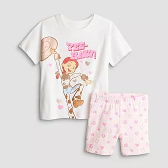 Girls 4-12 Jumping Beans® Disney/Pixar's Toy Story 2 pc Oversized Graphic Tee & Bike Short Set
