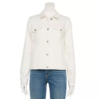Women's Croft & Barrow® Button-Front Denim Jacket