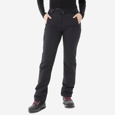 QUECHUA Wanderhose Damen warm wasserabweisend - SH500 schwarz