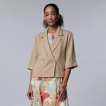 Women's Simply Vera Vera Wang Relaxed Double Breasted Blazer