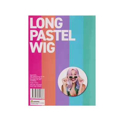 Costume Wig Long Pastel