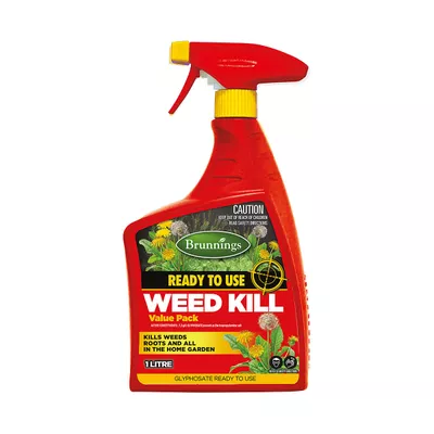 Brunnings Weed Kill Ready To Use Value Pack 1L