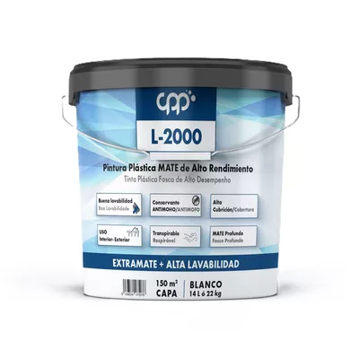 PINTURA PLÁSTICA BLANCA MATE 14L L2000