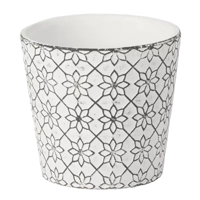 Terracotta Repeated Pattern Pot