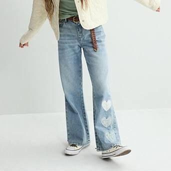 Girls 7-20 SO® Mid Rise Pull-On Baggy Jeans in Regular & Plus Size