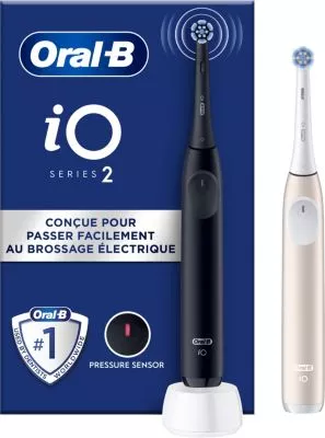 Brosse à dents électrique ORAL-B iO2 Series DUO Night Black / Calm Pink
