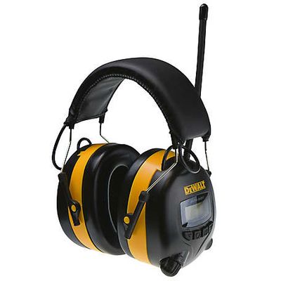 DEWALT Digital AM/FM Radio Hearing Protection Earmuffs, 25 dB Noise Reduction Rating, 1-Pair