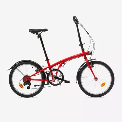 BTWIN Skládací kolo OXYLANE 120 červené