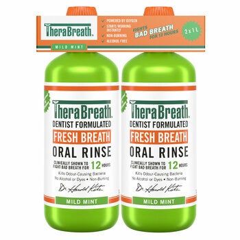 TheraBreath Mild Mint Mouthwash 2 x 1L