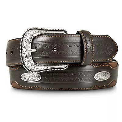 Blue Mountain Men's Leather Western Belt, 1-1/2 in.