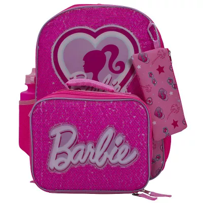 Kids Barbie 5 pc Playtime Backpack Set