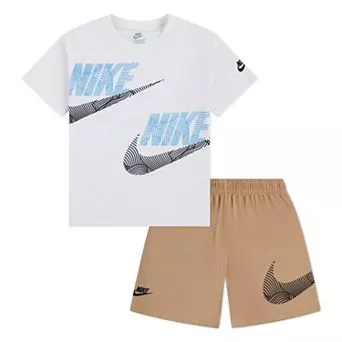 Boys 4-7 Nike Short Sleeve Oversized Graphic T-Shirt & Athletic Shorts 2 pc Set